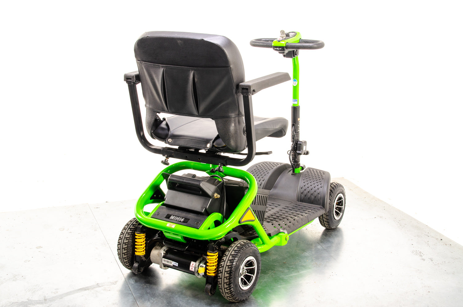Monarch Mini 4 Plus Used Mobility Scooter Small Transportable Pneumatic Tyres Parks Green 13375