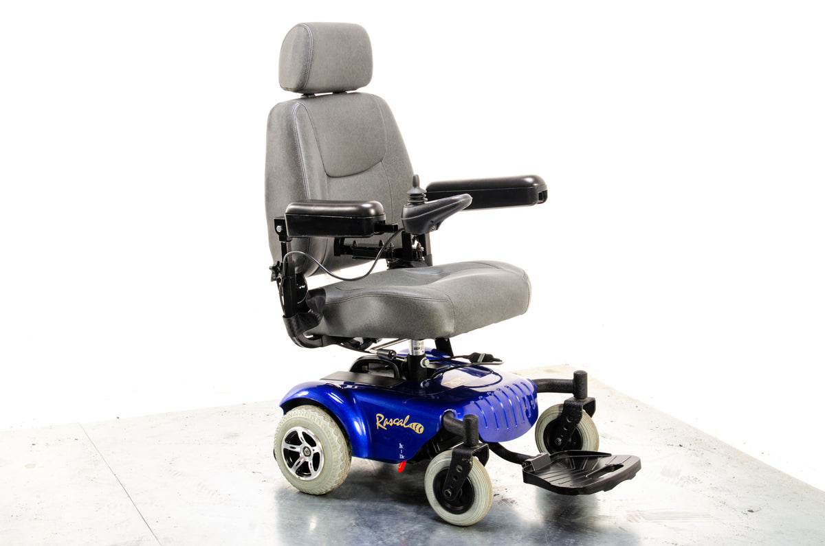 Rascal P320 Compact Electric Wheelchair Powerchair Used Small Indoor Blue