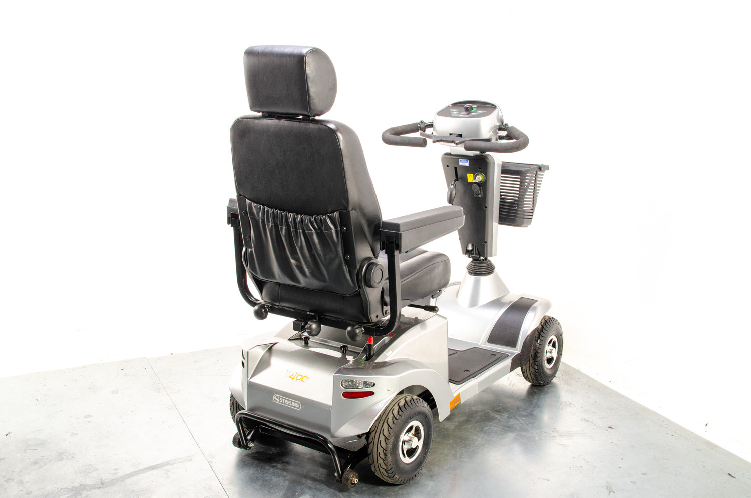 Sunrise Medical Sterling S400 Used Mobility Scooter Silver Midsize Pneumatic Pavement 13544