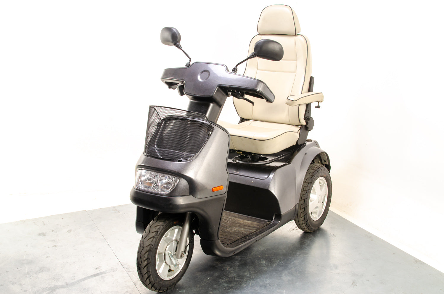 TGA Breeze S3 Large Used Electric Mobility Trike Scooter Road All-Terrain Grey