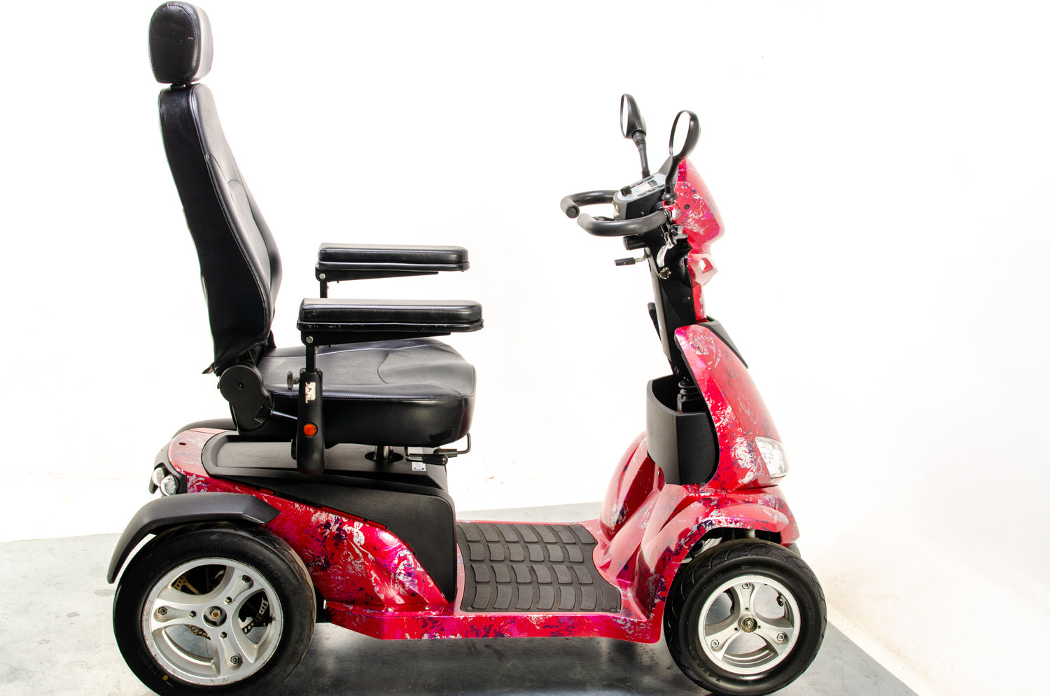 Rascal Vision Used Electric Mobility Scooter 8mph Large All-Terrain Road Legal Custom Pink Pneumatic Tyres 13453