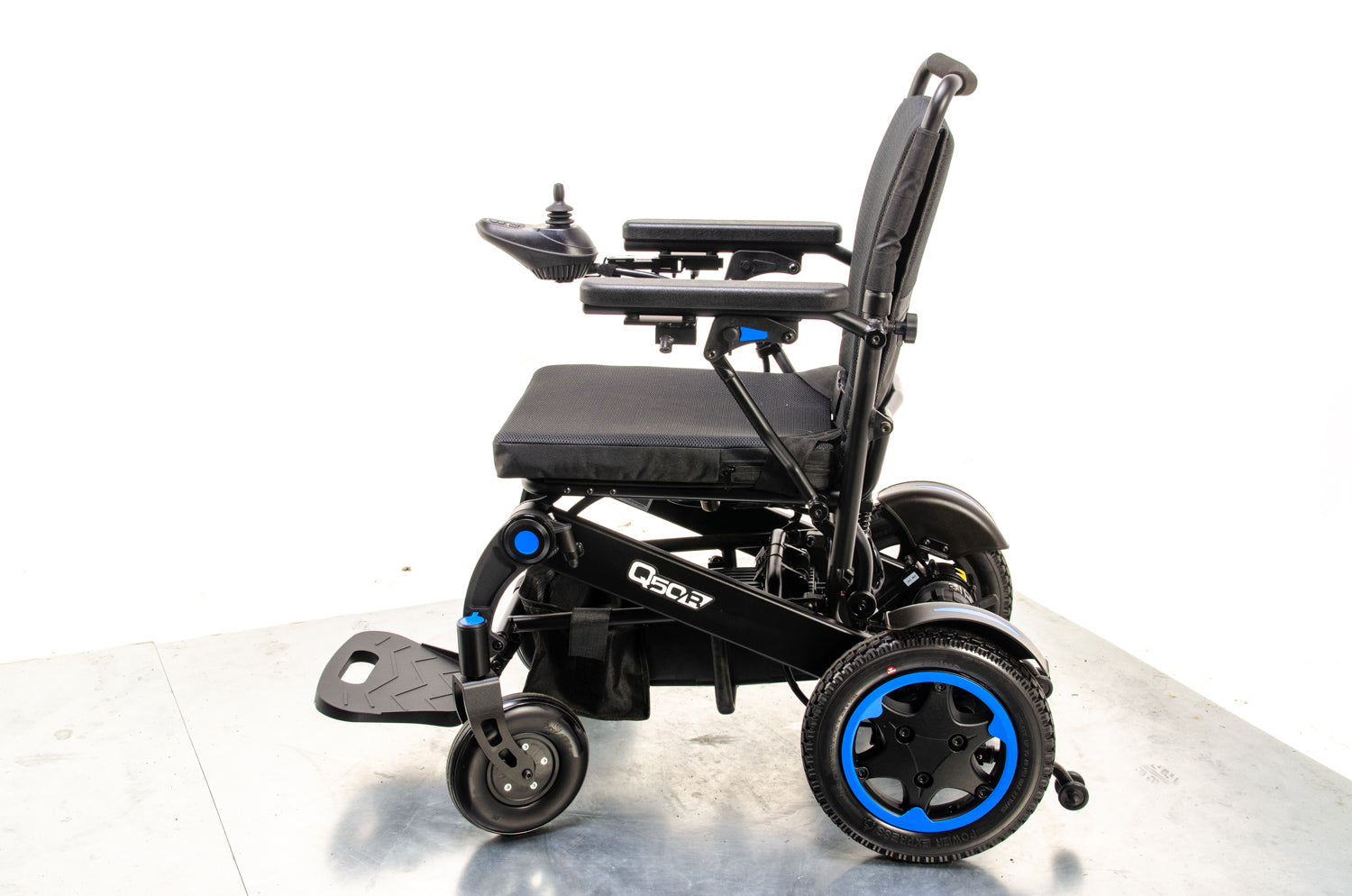 Quickie Q50R Folding Electric Wheelchair Sunrise Medical Used Powerchair Lithium Lightweight