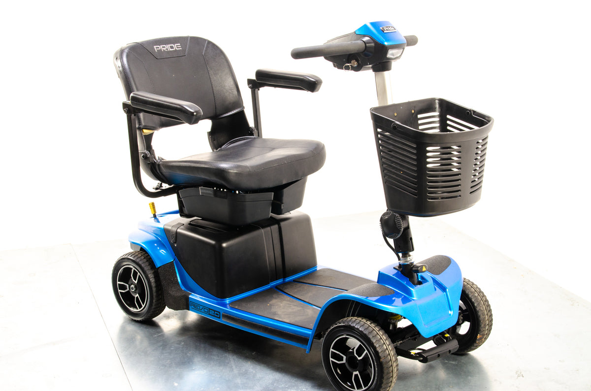 Pride Revo 2.0 4mph Used Mobility Scooter Transportable Boot Suspension Blue