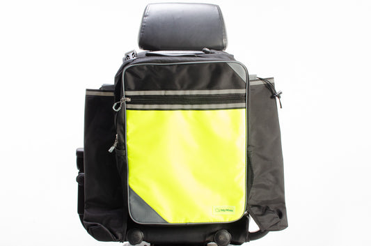 MyWren Hi-Vis Mobility Scooter Seat Bag with Crutch / Stick Holder 1500