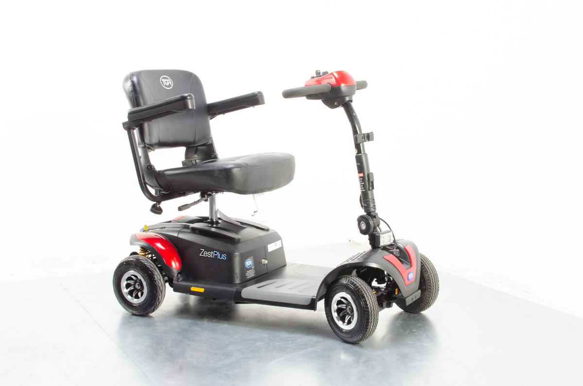 2018 TGA Zest Plus 4mph Electric Mobility Scooter Used Second Hand Transportable Boot Pneumatic Tyres Red