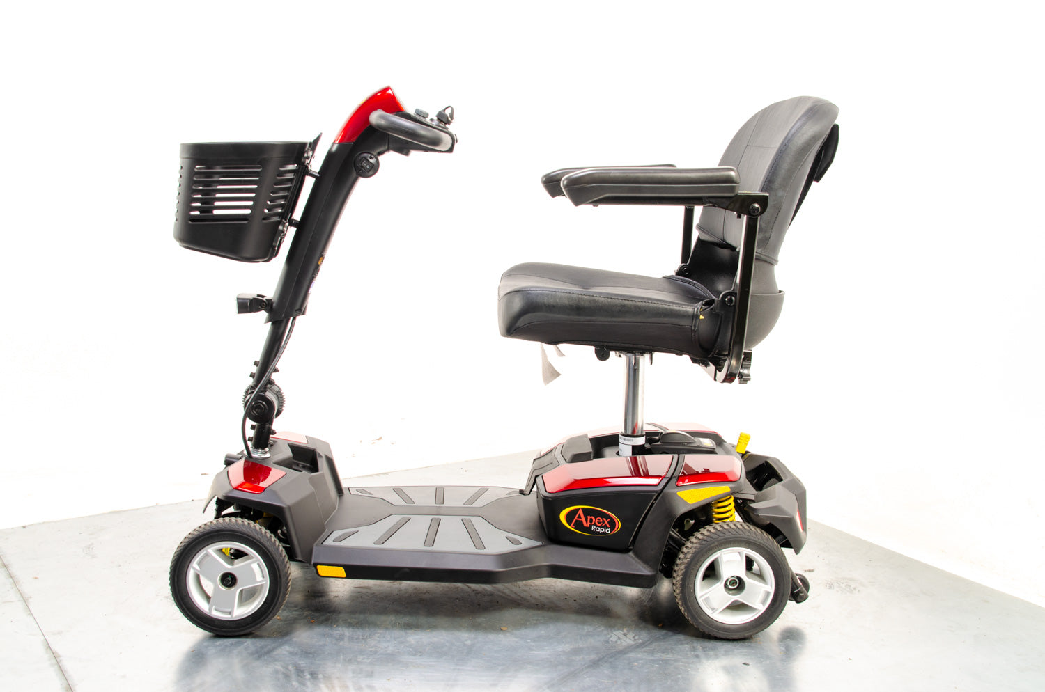 Pride Apex Rapid Used Mobility Scooter Transportable Small Lightweight Boot Suspension Red