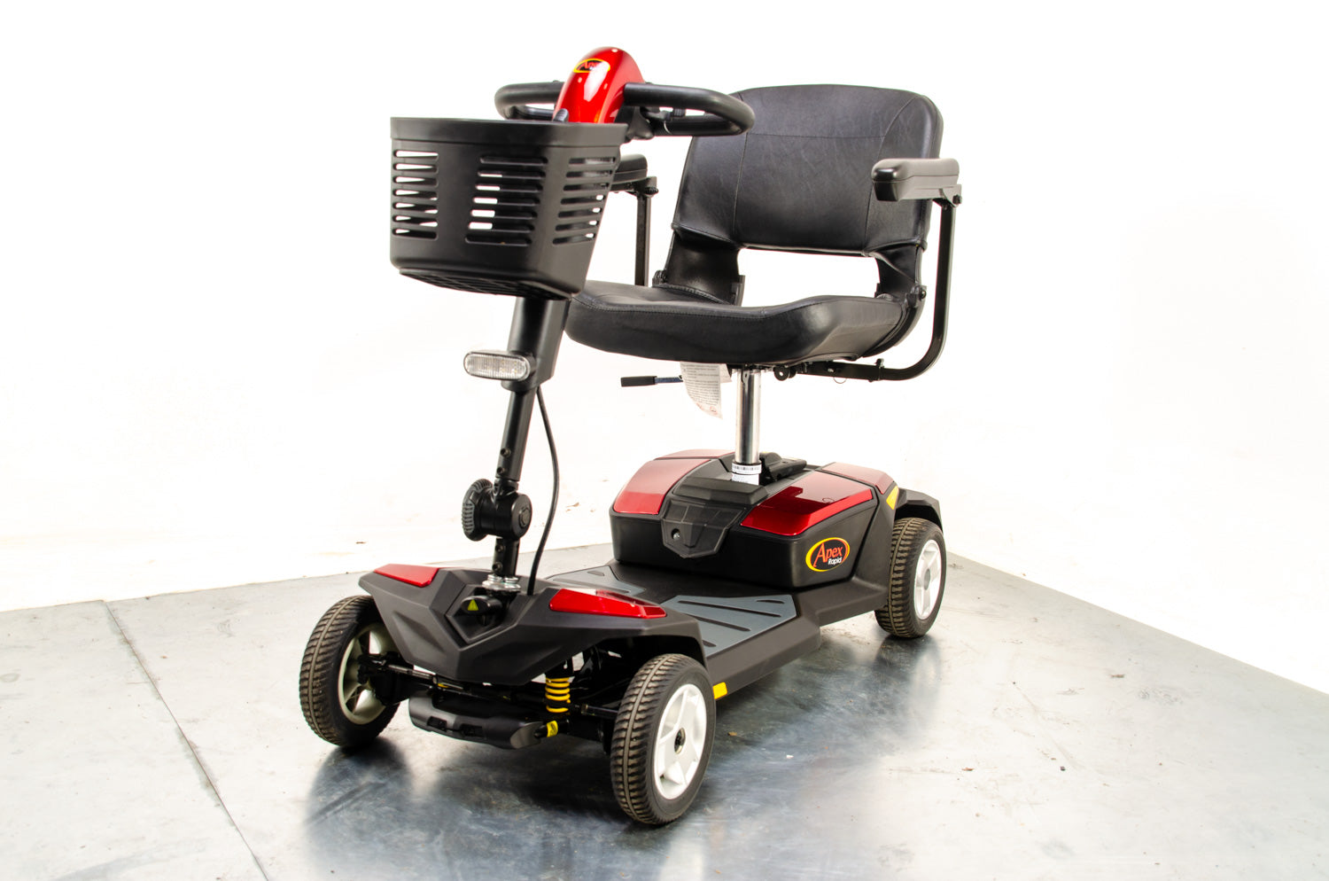 Pride Apex Rapid Used Mobility Scooter Transportable Small Lightweight Boot Suspension Red