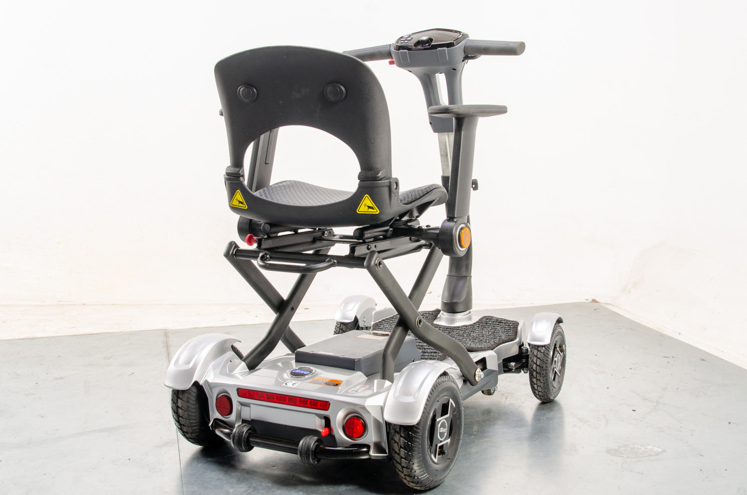 Drive Knight Electrofold Remote Folding Mobility Scooter Laser Guidance Silver Transportable