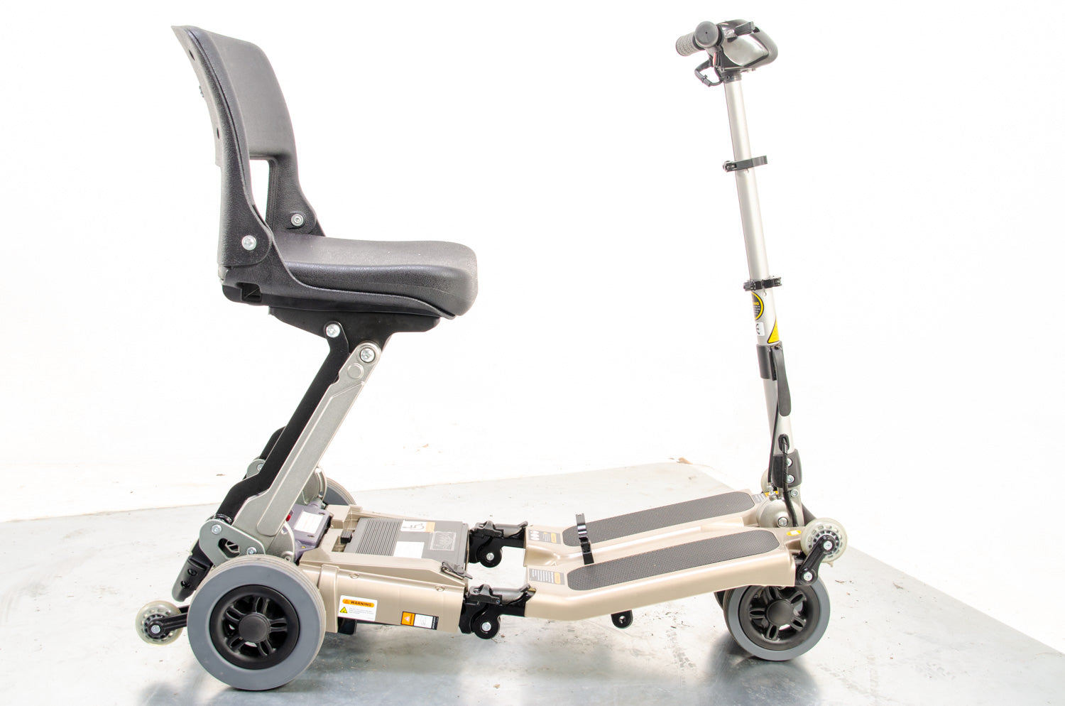 Freerider Luggie Used Mobility Scooter Foilding Transportable Lightweight Lithium Travel Gold