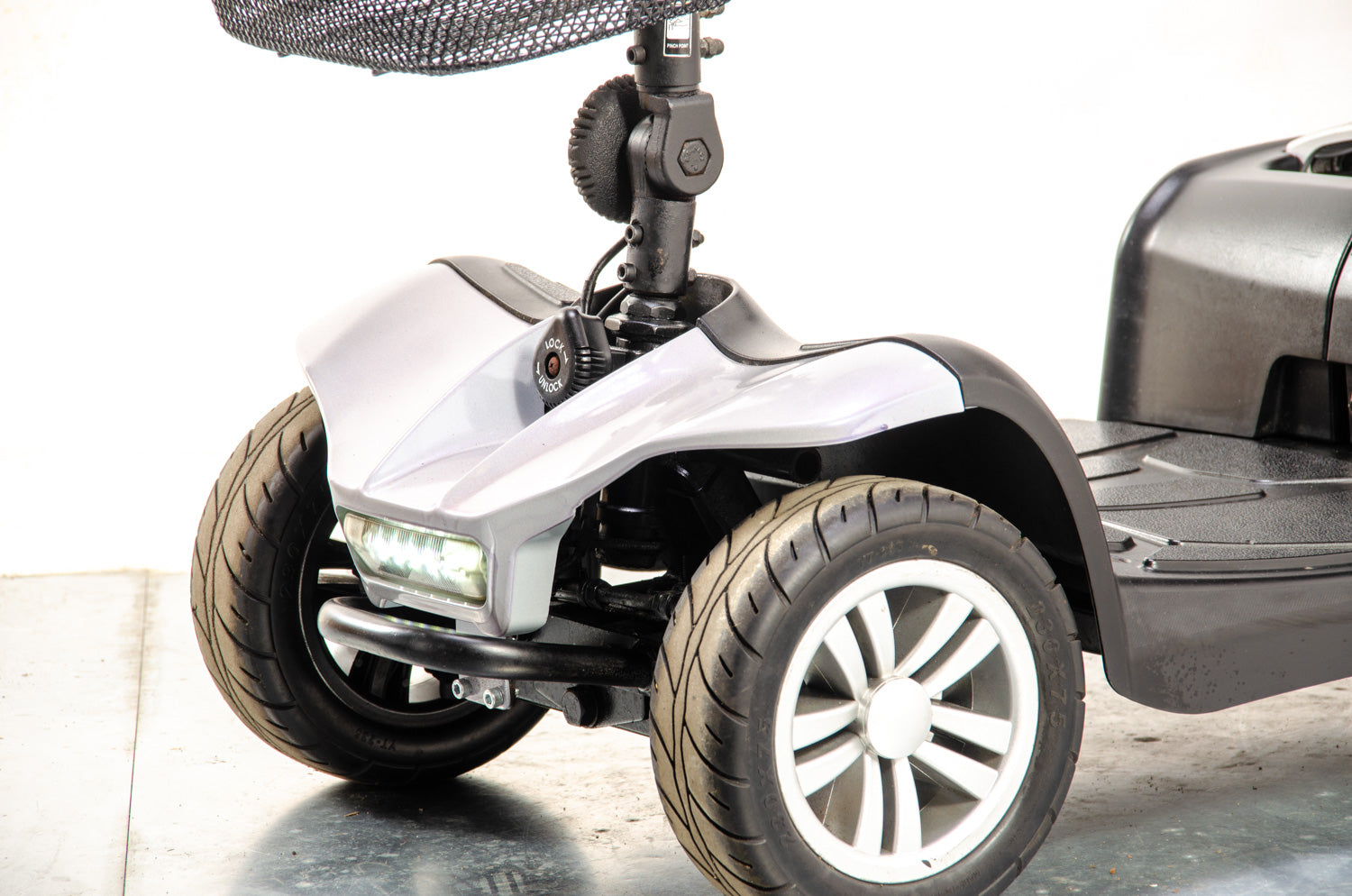 Rascal Vista DX Used Electric Mobility Scooter Transportable Heavy Duty Folding Suspension Grey