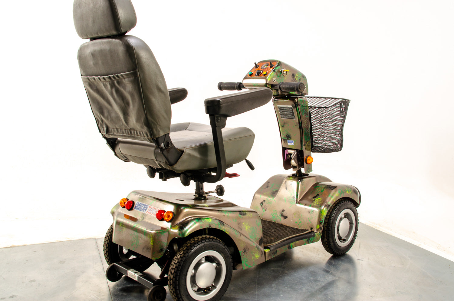 Rascal 388XL All-Terrain Used Electric Mobility Scooter 6mph Road Pavement Suspension Custom Camo