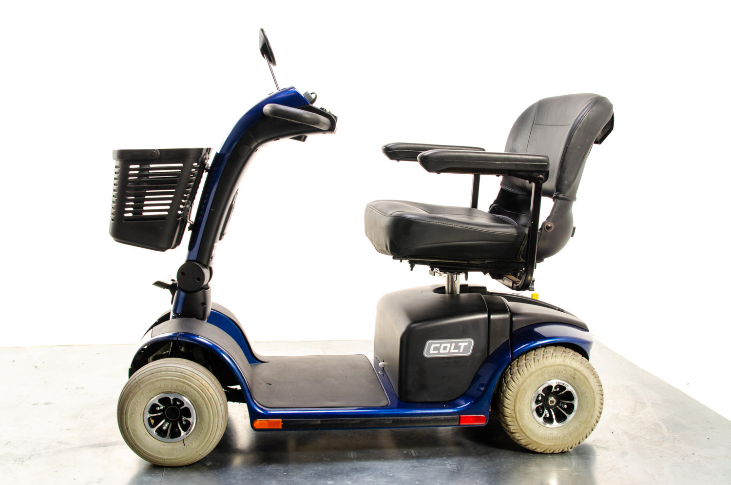 Pride Colt Plus 4mph Mid Size Transportable Mobility Boot Scooter Blue 13621