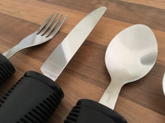 Disabled Cutlery Set Easy Grip Large Rubber Handle Handled Knife Fork Spoon