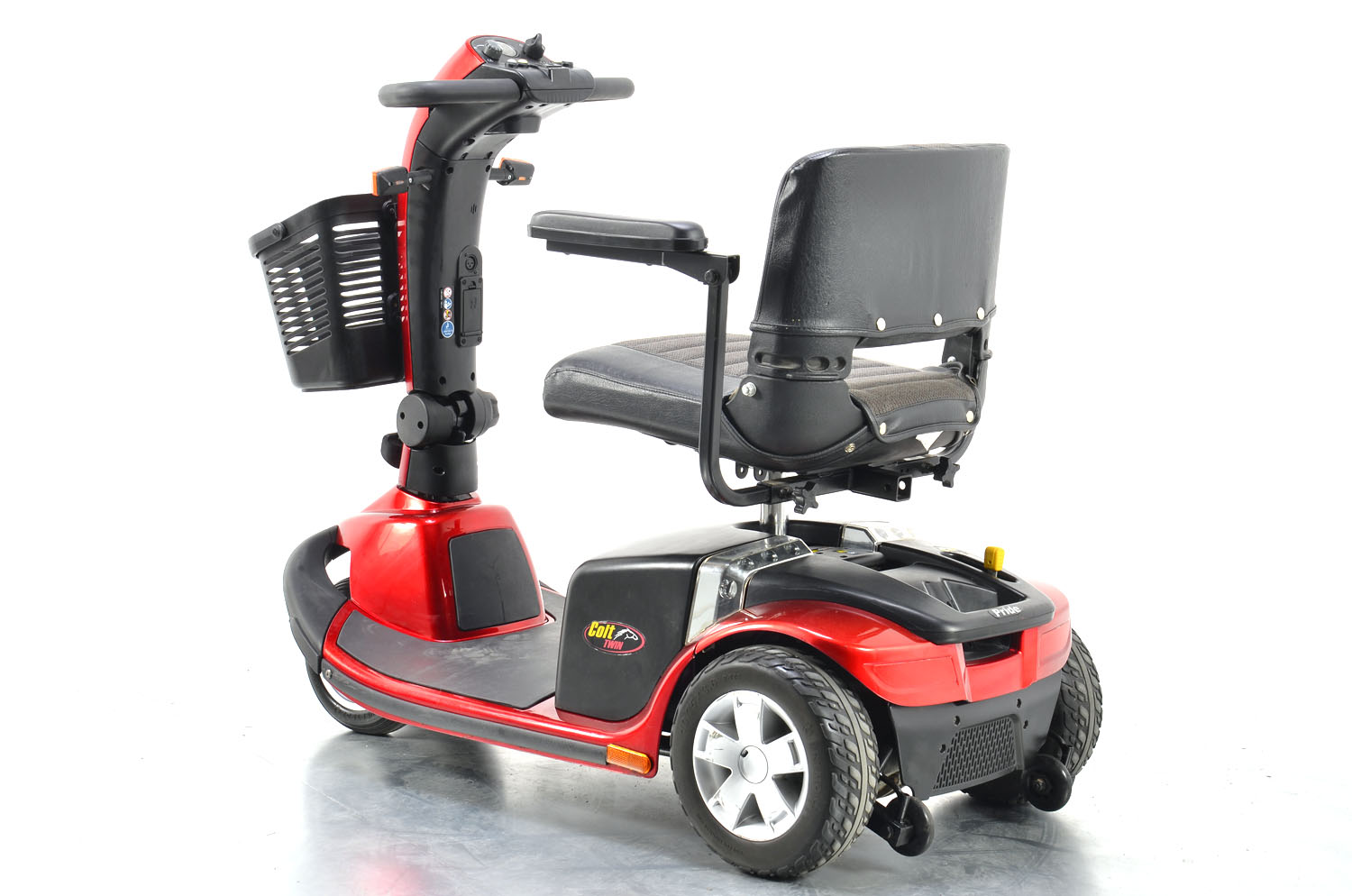 Pride Colt Twin 4mph Class 2 Mobility Scooter 3 Wheel in Red