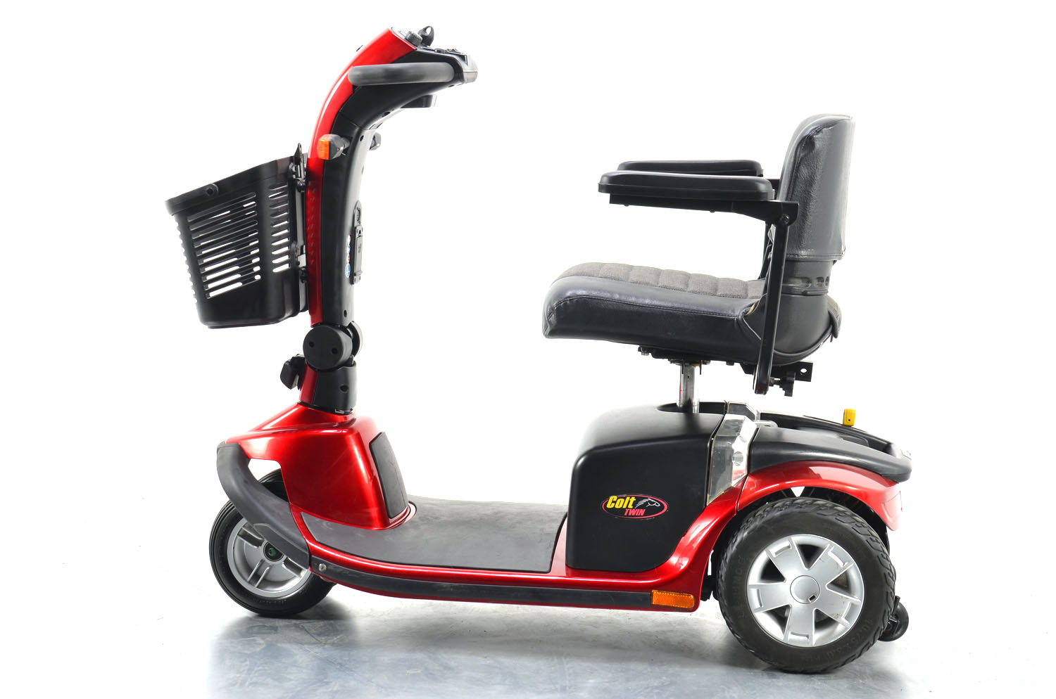 Pride Colt Twin 4mph Class 2 Mobility Scooter 3 Wheel in Red