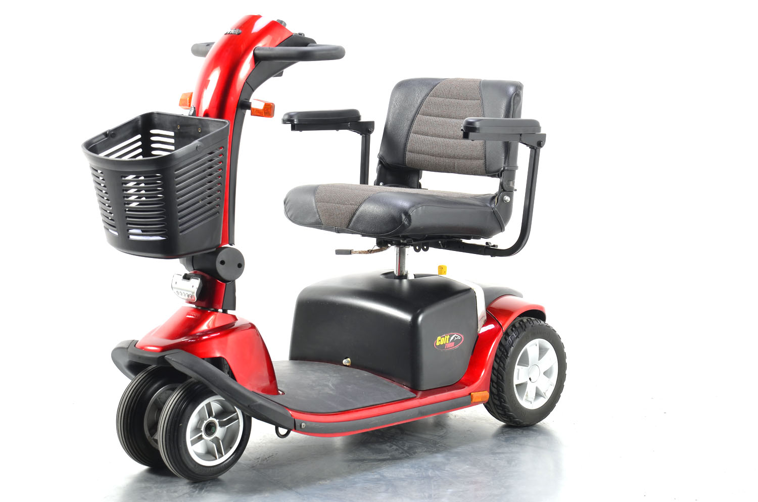 Pride Colt Twin 4mph Class 2 Mobility Scooter 3 Wheel in Red