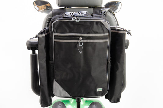 MyWren Mobility Scooter Seat Bag with Crutch - Walking Stick Holder - Better than Simplantex! 1500