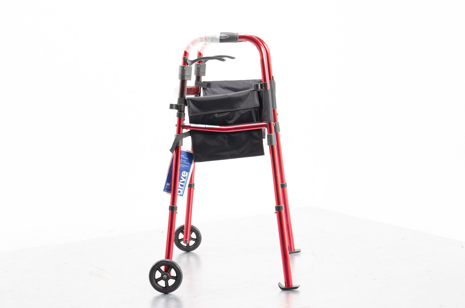 Ready Set Go Deluxe Folding Walker with Carry Bag Mobility Frame 2 Wheels