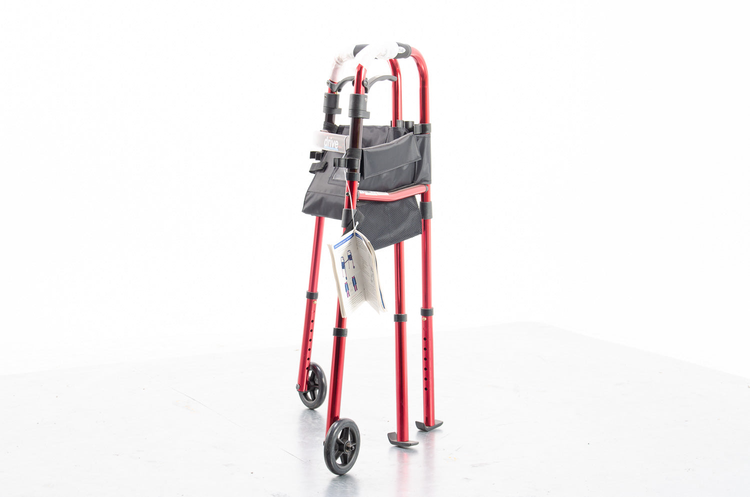 Ready Set Go Deluxe Folding Walker with Carry Bag Mobility Frame 2 Wheels