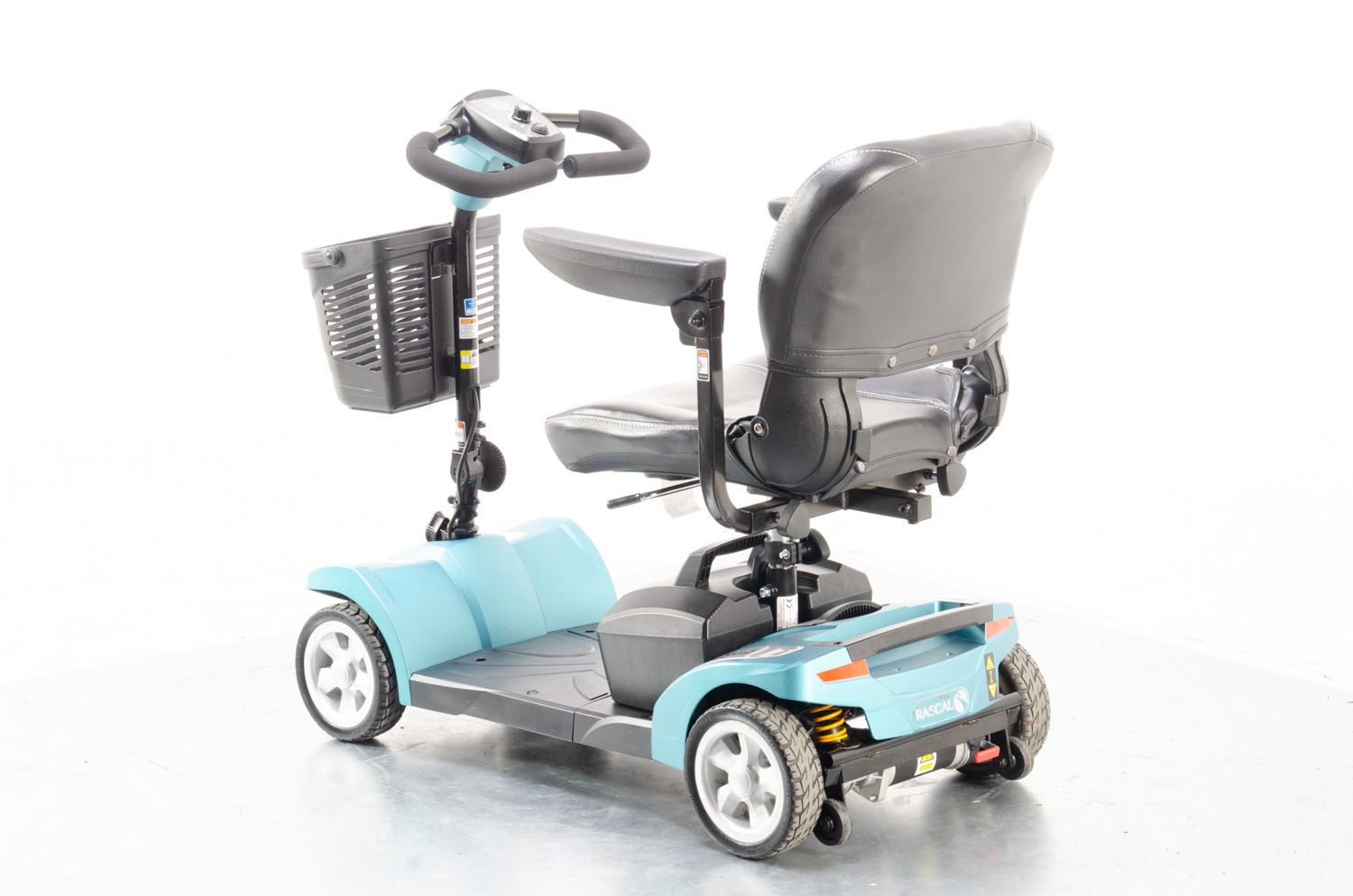 2019 Rascal Veo Sport 4mph Transportable Electric Mobility Boot Scooter with Suspension in Aquamarine