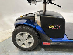 Pride Colt Twin Used Electric Mobility Scoter Transportable Trike Pavement Travel Blue 13585