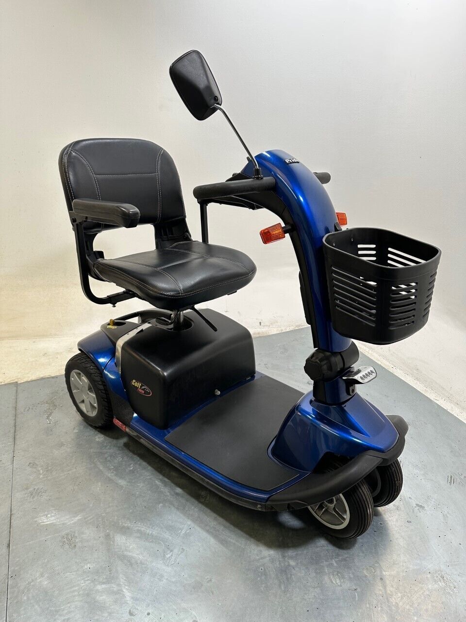 Pride Colt Twin Used Electric Mobility Scoter Transportable Trike Pavement Travel Blue 13585